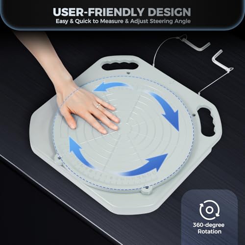 5Ton Wheel Alignment Tool Wheel Alignment Turn Plates With Transition Blocks & Thrust Pads,2Pack Wheel Alignment Turntable Turn Plates 360 Rotating Turn Plate Front End Wheel Tool For Car Truck
