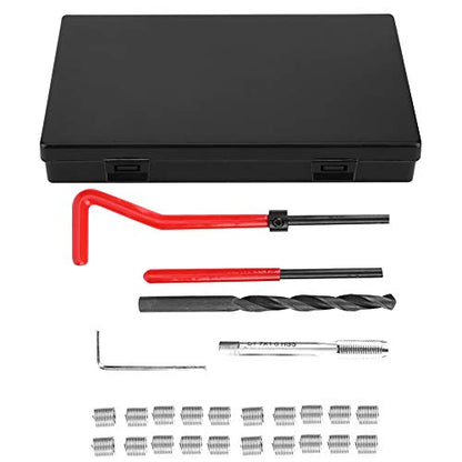 M7 X 1.0 Helicoil Thread Repair Kit Stainless Steel 25Pcs Thread Repair Kit Stainless Steel Twisted Drill Wrench Threaded Insert Tap Insertion Tool M7X1