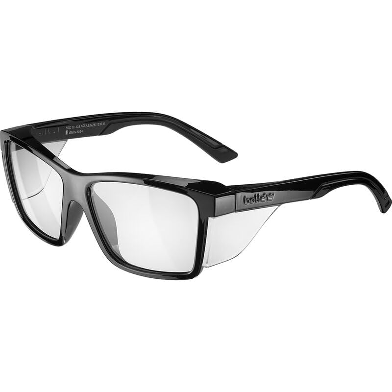 STKS 420, Full Frame Shield Safety Glasses, Anti Scratch and Anti Fog Coating - color: Black