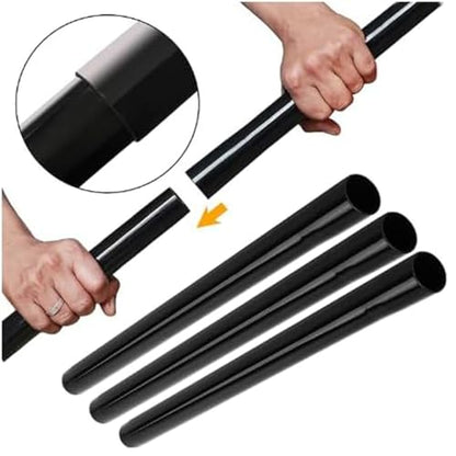3 PCS Vacuum Extension Wands 1 1/4 inch & 1 3/8 inch Vacuum Accessories 1.25 Inch Extension Wands Attachments 15" Black Smooth Finish Plastic Wand Vacuum Pipe Tubes for Shop Vac Wet/Dry Vacuums