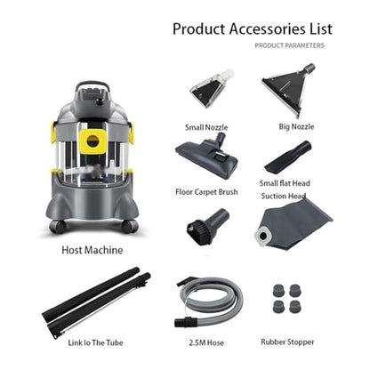 Carpet Cleaning Extractor, Portable Six Cleaning Function In One Carpet Sofa Curtain Car Interior Mattress Vacuum Steam 1400W Cleaner Machine