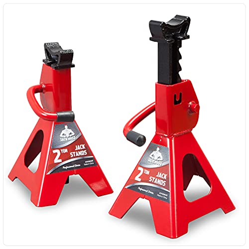 Jack Boss Jack Stands Low Profile 2 Ton(4000 LBs) Lifting Car Stand, Fit Use for Cars Automotive Small Vehicles, 2 Pack - style: 2T low profile