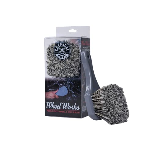 Chemical Guys ACCG09 Wheel Works Medium Duty Wheel & Body Brush, (Safe for Cars, Trucks, SUVs, RVs, Motorcycles, & More) Gray - size: 10 inches, style: Wheel & Body