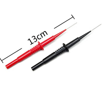 Aidetek Automotive Test Lead Kit Insulation Piercing Test Clip Large Crocodile Clips Flexible Spring for Multimeter Meter Test Probes Test Leads Set Probe CE Certificate TLP20163