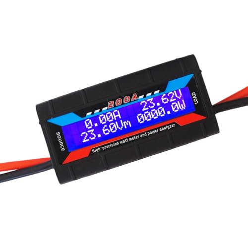 200A 100V Power Analyzer Multi Meter, High Precision DC Watt Meter Voltage Amp Tester, Battery Consumption Performance Monitor with Digital LCD Display for RC,Solar Panel, Wind Power - style: 200A 100V