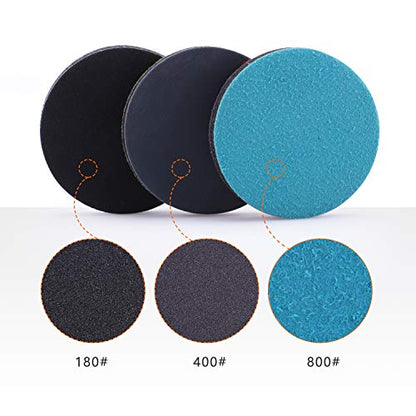 2Inch Car Felt Polishing Buffing Pad, 8pcs Polishing Sanding Discs, Felt Polishing Wheel with Towel, 3mm Shank Backing Pad for Rotary Tools to Polish Glass and Metal (2 Inch Sets)