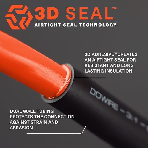 Dowire Heat Shrink Tubing 1/8" - Adhesive Lined - 3:1 Ratio - Waterproof Marine Grade Shrink Tube - Wire Shrink Wrap Tubing - Black - 50 Feet - color: Black, size: 1/8" - 50 Ft