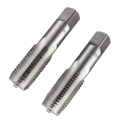 uxcell Metric Hand Tap M24 Thread 3 Pitch 4 Straight Flutes H2 Alloy Tool Steel Bottom & Taper Screw Tap Set Tapping Tools for Repairing 1 Pair - size: M24 x 3