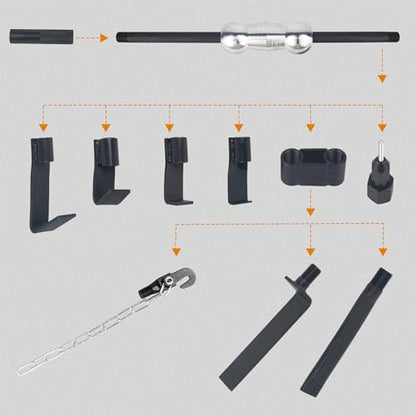 DAYUAN 13Pcs Dent Puller with Slide Hammer Auto Body Repair Tool Kit | Heavy Duty, Most Truck Automotive Dent Remover, Drop-Forged Carbon Steel, Vehicle'S Inside Panels And Upholsteries