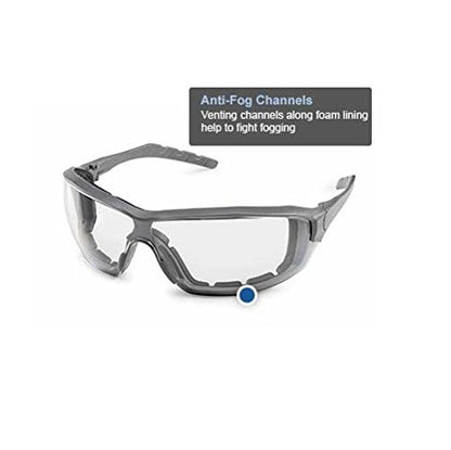 Gateway Safety 22GY80 Silverton Temple Version Safety Glass, Gray Frame - Clear Lens - color: Clear Lens, style: Classic