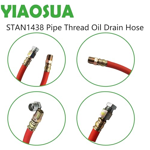 3/8" NPT Oil Drain Hose STAN1438 Fits Briggs Stratton Kohler Tecumseh Cub Cadet Engine, 12.5" Synthetic Rubber Pipe Thread Drain Tube