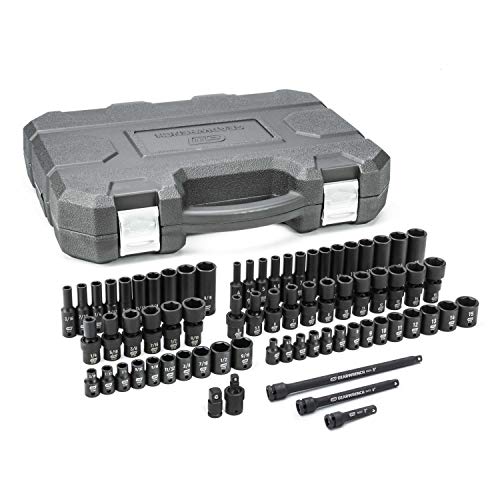 GEARWRENCH 71 Piece 1/4" Drive 6 Point Standard & Deep Universal Impact SAE/Metric Socket Set | 84903