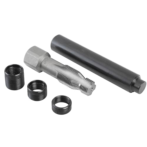 OEMTOOLS 25647 5-Piece Spark Plug Saver, M14-1.25 Thread Reamer and Thread Inserts, Includes 3 Thread Inserts, 1 Reamer, & 1 Swaging Tool - style: M14 Plug Saver Kit