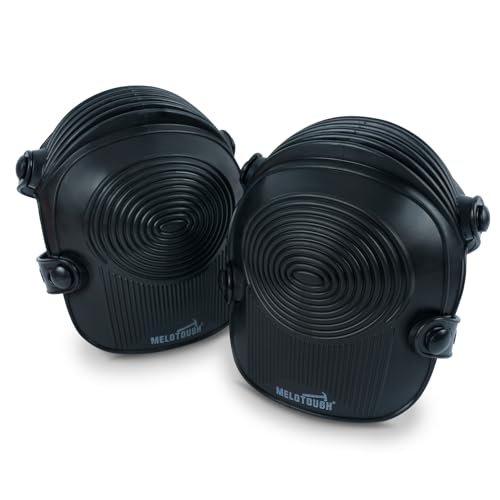 MELOTOUGH Work Knee Pads for Men Women Construction, Flooring, Roofing - Comfortable and Non Slip(Black) - color: Black