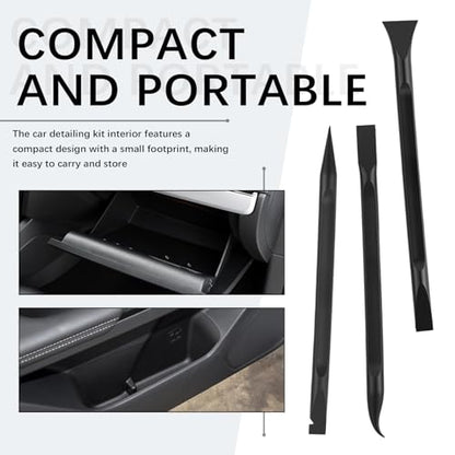 6PCS Car Detailing Pick Set,Car Detailing Tools with 6 Cleaning Heads for Vents,Seams,Cup Holders,Buttons & Interior Gaps,Universal Cars Cleaning Kit for Most Cars SUVs