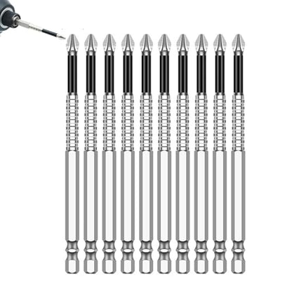 Magnetic Non-Slip Drill Bit Kit - High Magnetic S2 Alloy Steel Screwdriver Bits, Anti-Slip Hex Shank Set (25/50/65/70/90/150mm) for Impact Driver & Electric Drill (10, 120L) - size: 120L