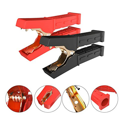 Goupchn Heavy Duty Crocodile Clamps Pure Copper 500A Car Battery Charger - 2PCS Power Replacement Battery Alligator Clips Jumper Cable Clamps Welder Clips for Car Automotive Vehicle Boat - size: 500A