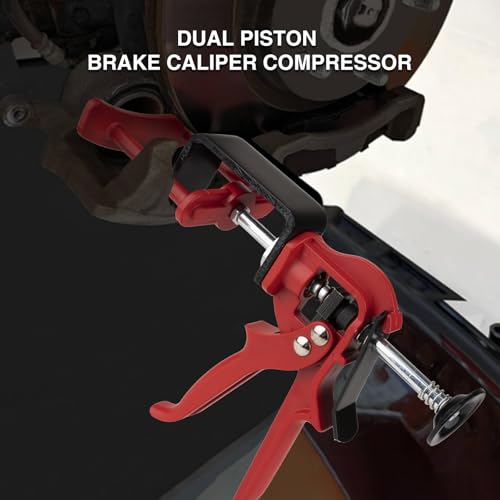 Dual Piston Brake Caliper Compressor, 25750 Brake Caliper Compression Tool for Double Piston Brake Pad Replacement, Disc Brake Pad Separator Tool for Most Cars & Light Trucks