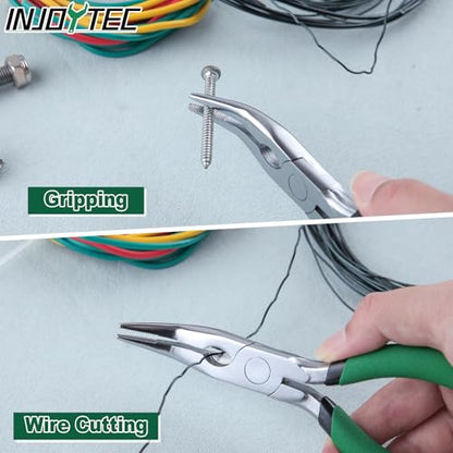 6 Inch Mini Bent Nose Pliers with Cutter Carbon Steel - style: Bent Nose Pliers