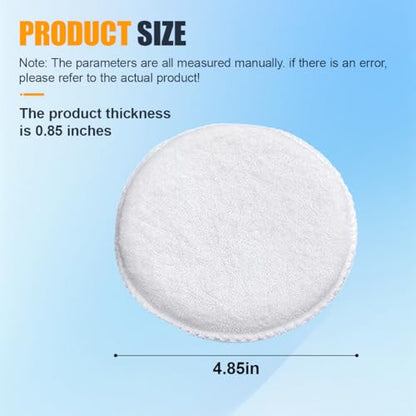 Car Microfiber Wax Applicator Pad, Soft Auto Buffing & Detail Cleaning Foam Pads, 4.85" Diameter Round Wash Sponge for Applying Wax, Balms, Oils, Cleaning Leather & More (2PCS) - size: 2PCS