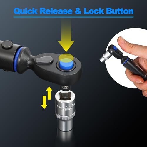 Torque Wrench, UPGRADE 1/4 Torque Wrench, Mini 20-240in.lb,Dual-Direction Adjustable 72 Tooth Drive Click Torque Wrench Bicycle for Bike, Motorcycle,Professionals & DIYers - size: 1/4inch 20-240in.lb