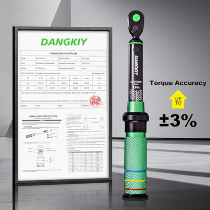 Torque Wrench Bike, 1/4 Inch Torque Wrench Lightweight Dual-direction 20-240IN.LB/2.3-27.1N.M, 72 tooth High Precision Bike Torque Wrenches with Dual Range Scales for bicycle