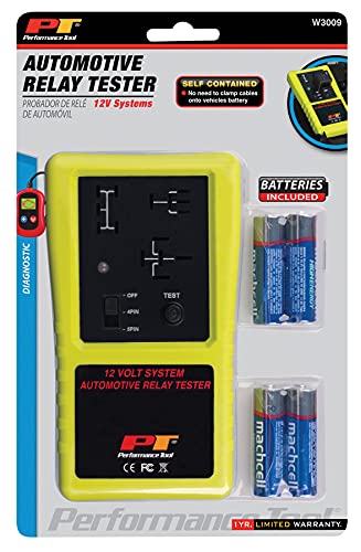 Performance Tool 3009 Compact Cordless Automotive Relay Tester for 12 Volt 4 and 5 pin relays and More - style: Cordless Relay Tester