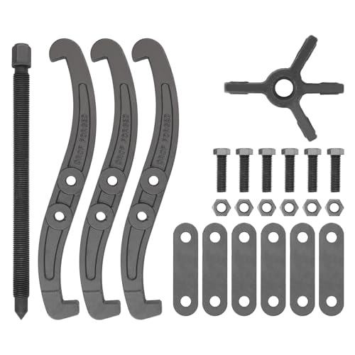 ChgImposs 14 Inch 2 Jaw / 3 Jaw Gear Puller, Multifunction Standard Carbon Steel Bearing Puller with 4 Single Hole Claw Pullers for Car/Mechanical Repairing - size: 14Inch