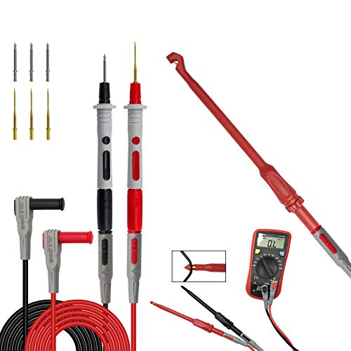 40-in-1 Multimeter Back Probe Test Lead and Test Probe Kit for Electronic Specialties Automotive| Wire Piercing Probe with Screw Thread | Multi-Type Back Probe Set | Alligator Clips