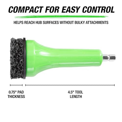 OEMTOOLS Brake Hub Resurfacing Tool with Pads Drill Powered Remove Rust | Wheel Hub Cleaning Tool Removes Rust from Wheel Studs and Rotors for Cars, Trucks, and SUVs, Fits 1/2" Chuck Drills