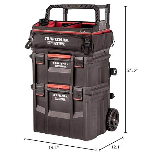CRAFTSMAN VERSASTACK XL Tool Box, Waterproof Indoor/Outdoor, Stackable Tool Storage, Lockable, 21 Inch (CMST21430)