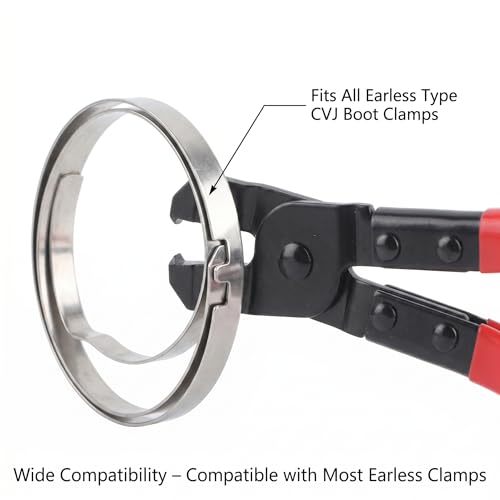 EVGATSAUTO ATV Front Boot Repair Kit, Universal Carbon Steel Ear-type CV Boot Clamp Plier Kit for All Earless Type CVJ Boots Clamps