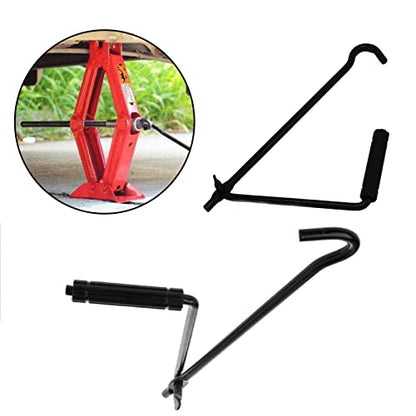 2 Pack Scissor Car Jack Handle Replacement Labor-Saving Folding Lug Wrench Scissor Lift Jack Crank Handle for Tire Changing Kit Car Scissor Jack Sedan SUV Automatic Vehicle Emergency Kit