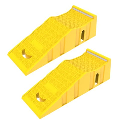 2 Pack Car Ramps 20000 Lbs Portable Truck Service Ramps for Tire Changes，Yellow