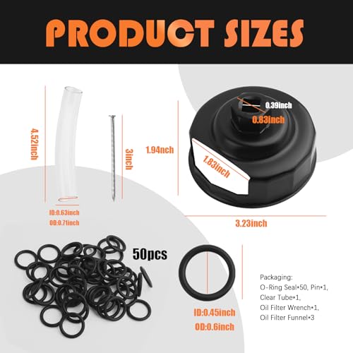 2026 Upgraded Compatible with Harley Oil Change Kit,All-in-One Motorcycle Oil Change Kit Includes Funnel,Filter,Wrench,Rubber O-Rings,Professional Oils Changing Kits