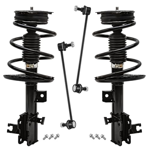 Detroit Axle - 4pc Front Struts Sway Bars Kit for 2013-2018 Nissan Altima, 2 Struts w/Coil Spring Assembly 2 Sway Bar End Links 2014 2015 2016 2017 Replacement Suspension Ready Struts Shocks Assembly - size: 4QS47432/ sway kit