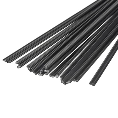 20pcs 8 Inch Plastic Welding Rods PP Welding Strips Welder Rods for Car Bumper, Kayak Repair, Plastic Welder, Black