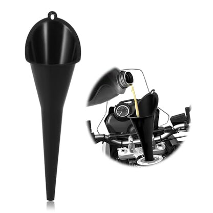 Oil Funnel, Multi-Purpose Plastic Long Neck Oil Funnel, Automotive Use Funnels for Filling Oils Lubricants Water Diesel, Kitchen Funnels for Filling Bottles Jars (Black) - color: Black, 1 PCS
