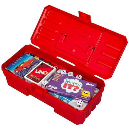 Akro-Mils 12-Inch ProBox Plastic Toolbox for Tools, Hobby or Craft Storage Toolbox, Model 09912, (12-Inch x 5-1/2-In x 4-In), Red (Pack of 12) - size: 12-Inch (Pack of 12)