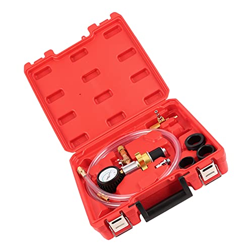 Car Radiator Coolant Refill Kit | Vacuum Cooling System Purging Tool for Fast Refill/Leak Test | 7 - Piece Stainless Steel Kit with Universal Connector