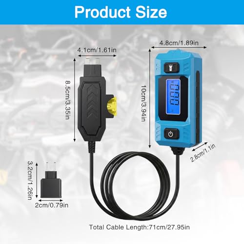 Automotive Circuit Fault Probe Tester, 20A/48V High-Precision Automotive Current Tester, Professional Car Relay Fuse Blade Checker Tester with LCD Display & Front Light (Battery Not Included)