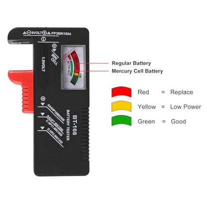 Universal Battery Tester Battery Checker for AA AAA C D 9V Household Small Electrical Equipment Monitor - color: BT-168