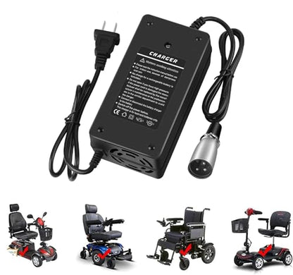 24V 5A Lead-Acid Battery Charger for Lakematic,Pride Mobility, Wheelchair,Drive Medical,Golden Technologies,Shoprider, Jazzy Power Chair, Rascal 200T/500T/301 PC 24BC5000TF-1 EA1065 180 X-CEL