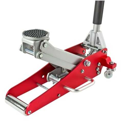 Low Profile Floor Jack 1.5 Ton, 3300LBS Hydraulic Car Jack with 3-3/20" to 14-10/27" Lift Range | Aluminum Steel Racing Jack with Dual Piston Quick Lift | Professional Garage Shop Equipment