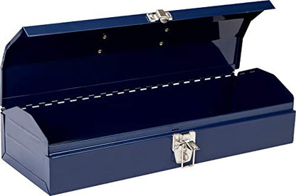 TCE ATB102U Torin 16" Hip Roof Style Portable Steel Tool Box with Metal Latch Closure, Blue - size: 16 inch