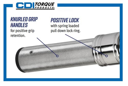 CDI 3/8 Inch Drive Adjustable Click Torque Wrench, Range 30-250 In Lbs / 4-27.7 Nm (2502MRMH) - size: 3/8", style: 30-250 in.lbs