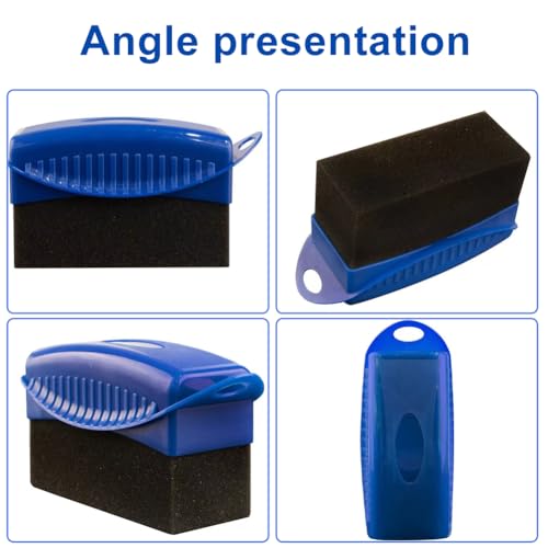 Tire Dressing Applicator, 3 Pieces Tire Shine Applicator with Lid, Reusable Tire Sponge Applicator for Car Truck Tires Waxing Polishing Cleaning