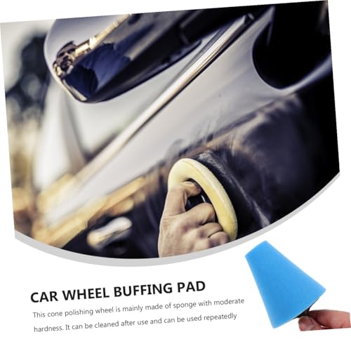 PRETYZOOM 3Pcs Auto Wheel Polishing Cone Set Buffing Pads for Car Wheel Compatible Drill for Detailing and Finishing