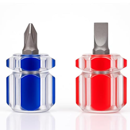 1.5" Small Stubby Screwdriver 2 Piece Set | One Phillips, One Slotted | Great For Sewing Machine and Small Electronics Repairs - size: 1.5" Extra Small