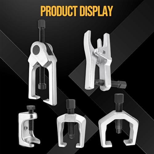 5-in-1 Ball Joint Separator Kit, Pitman Arm Puller Tie Rod End Tool Set for Front End Service, Splitter Removal Tool for Cars, Pickup Trucks with Storage Case